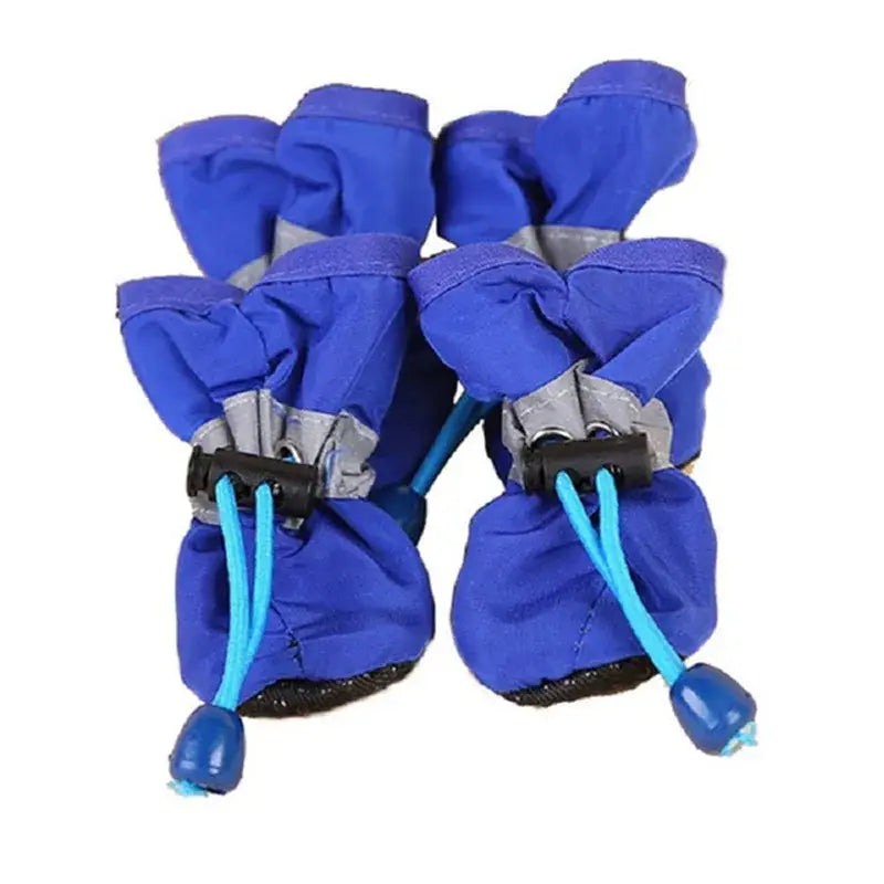 Chaussures chien imperméables 4pcs - Blue / S
