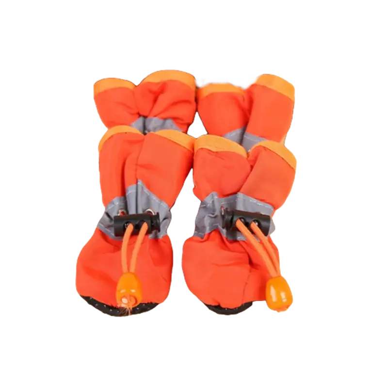 Chaussures chien imperméables 4pcs - Orange / XXS