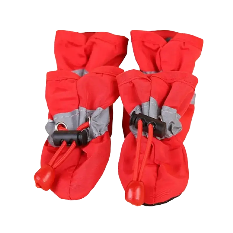 Chaussures chien imperméables 4pcs - Red / XS