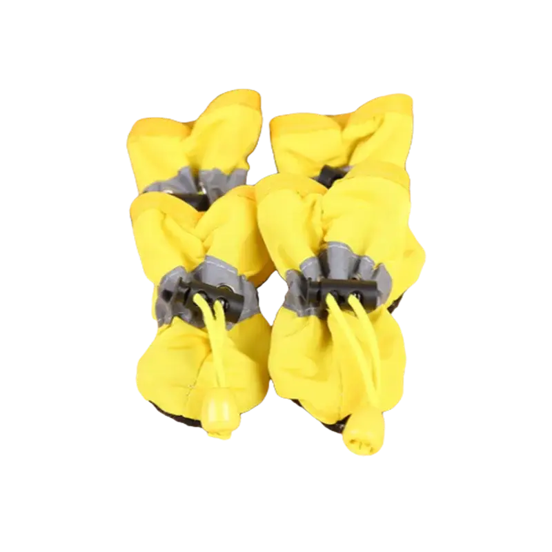 Chaussures chien imperméables 4pcs - Yellow / XXS