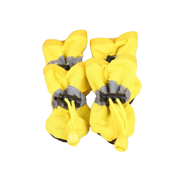 Chaussures chien imperméables 4pcs - Yellow / XXS