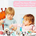 Children’s Cat Toys Pretend Toys Cat Character Toy Set Children’s Toys Interactive Cat Role Playing Realistic Cat Care