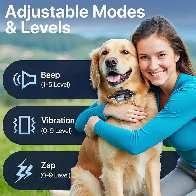 Clôture GPS pour animaux de compagnie et dispositif anti-aboiements - black