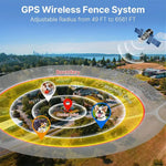 Clôture GPS pour animaux de compagnie et dispositif anti-aboiements - black
