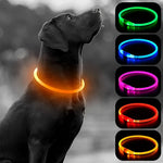 Led Luminous Dog Collar Light USB Charging Necklace Flashing DIY Glowing Safety Anti Lost Cat Dogs Collar Accessories