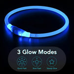 Led Luminous Dog Collar Light USB Charging Necklace Flashing DIY Glowing Safety Anti Lost Cat Dogs Collar Accessories