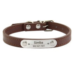 Collier confortable pour animaux de compagnie - Brown / XS (22-27cm)