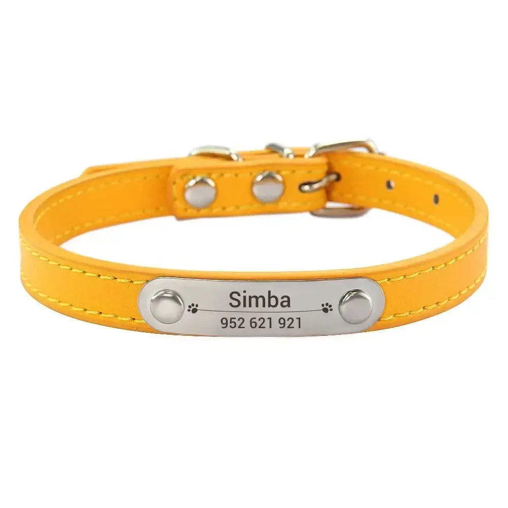 Collier confortable pour animaux de compagnie - Gold / XXS (17-22cm)