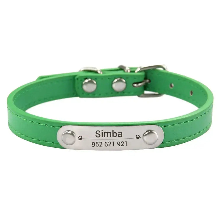 Collier confortable pour animaux de compagnie - Green / XS (22-27cm)