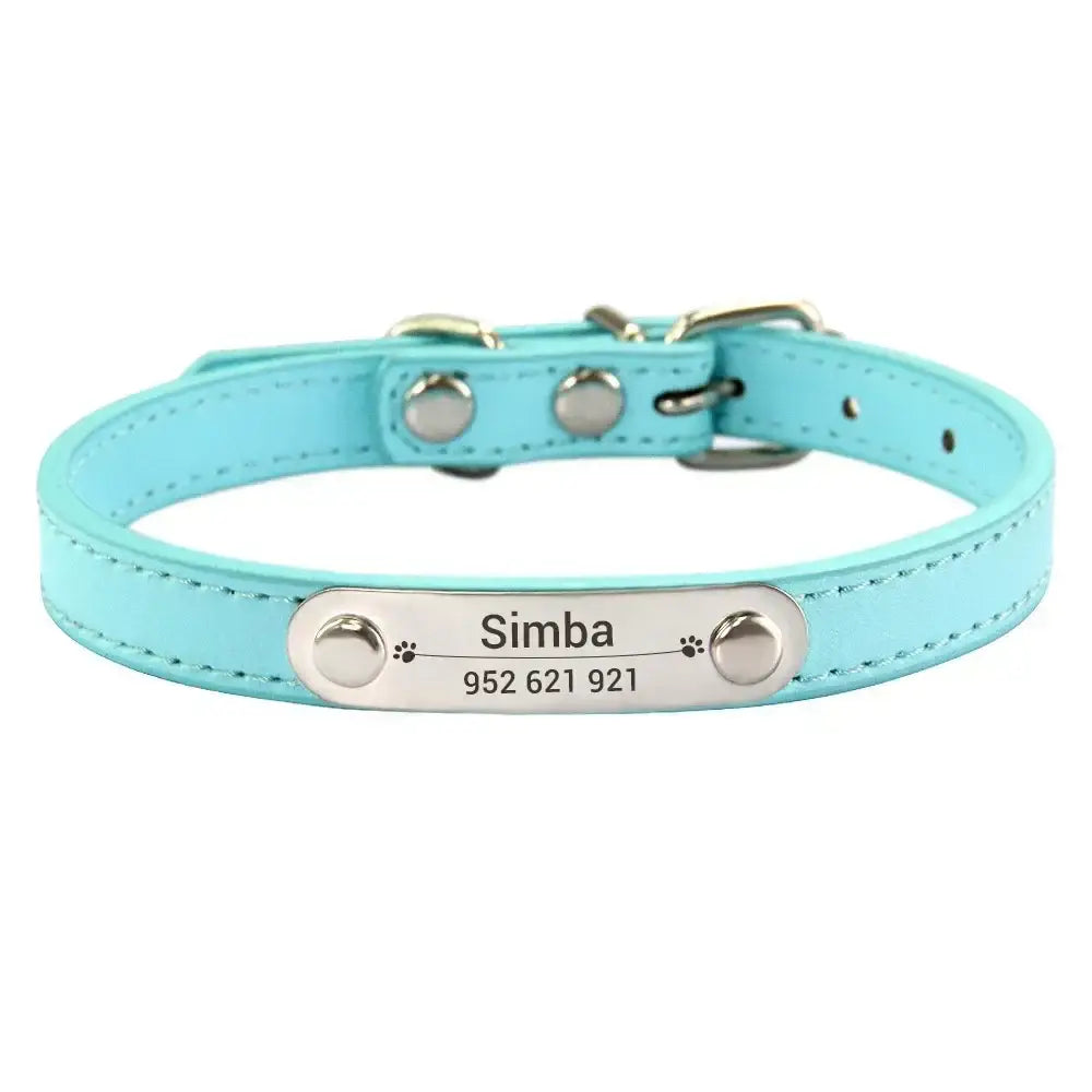 Collier confortable pour animaux de compagnie - Light Blue / XXS (17-22cm)
