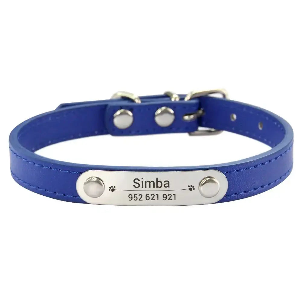 Collier confortable pour animaux de compagnie - Navy Blue / XXS (17-22cm)
