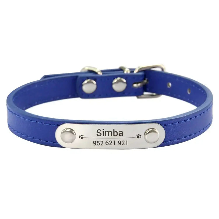 Collier confortable pour animaux de compagnie - Navy Blue / XXS (17-22cm)