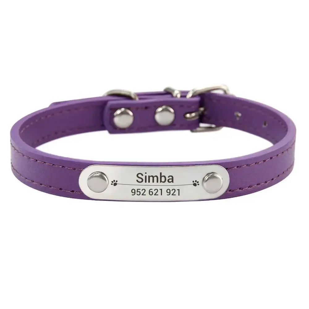 Collier confortable pour animaux de compagnie - Purple / XS (22-27cm)