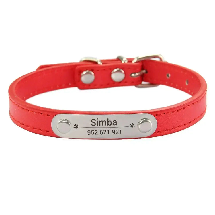 Collier confortable pour animaux de compagnie - Red / XS (22-27cm)