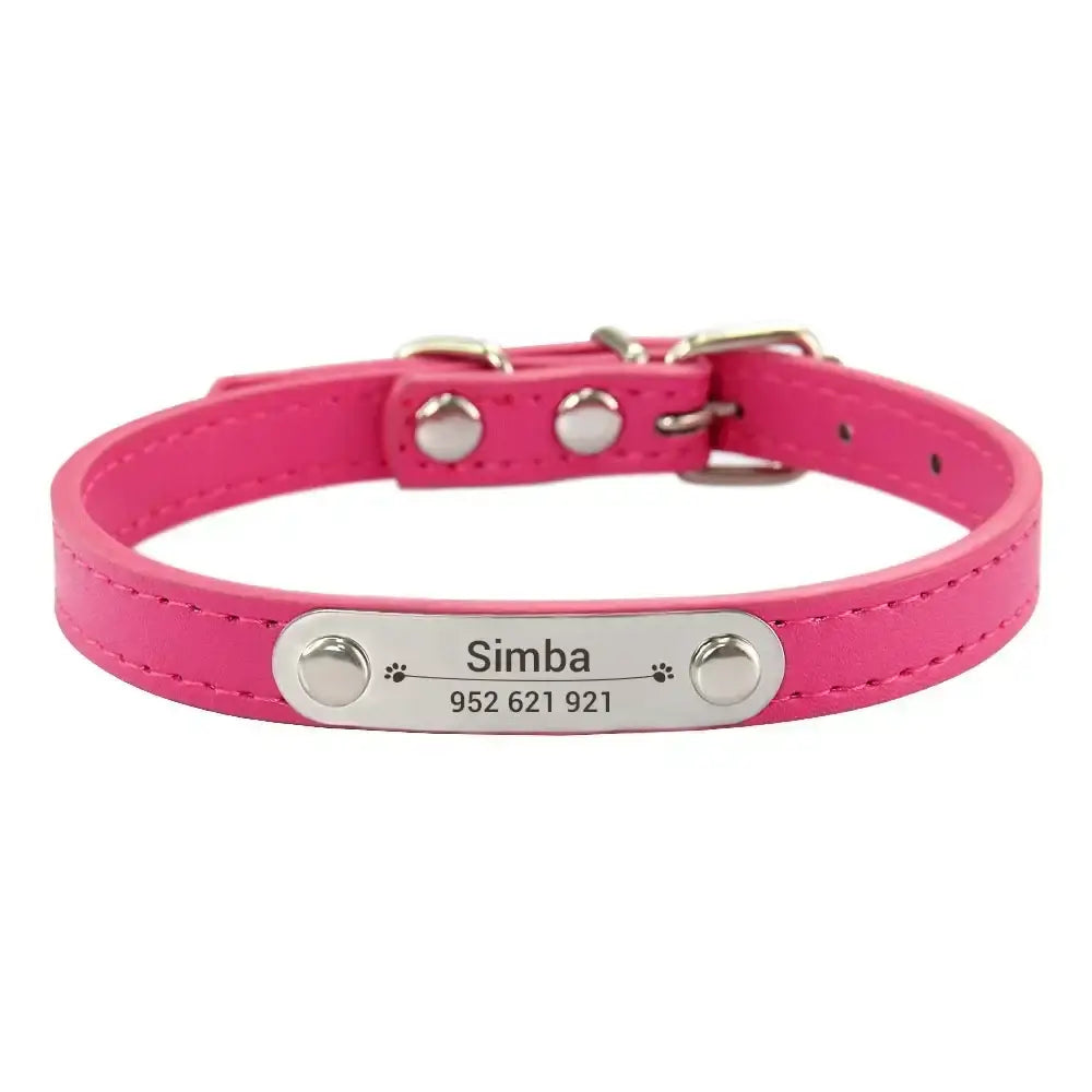 Collier confortable pour animaux de compagnie - Rose Red / XS (22-27cm)