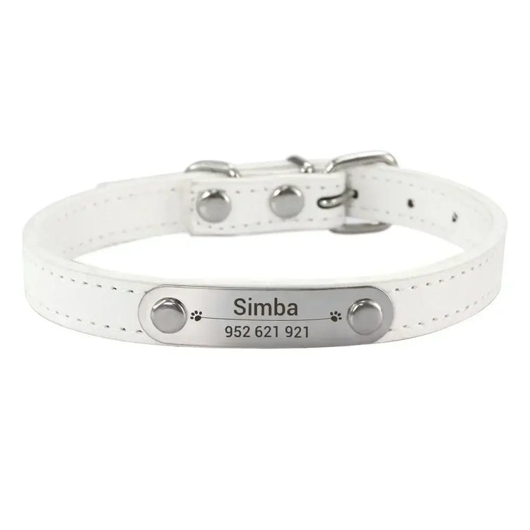 Collier confortable pour animaux de compagnie - White / XS (22-27cm)