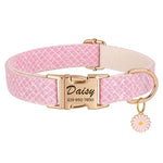 Collier de chien Bling personnalisé - Pink / L