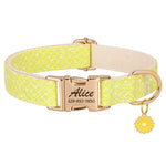 Collier de chien Bling personnalisé - Yellow / L