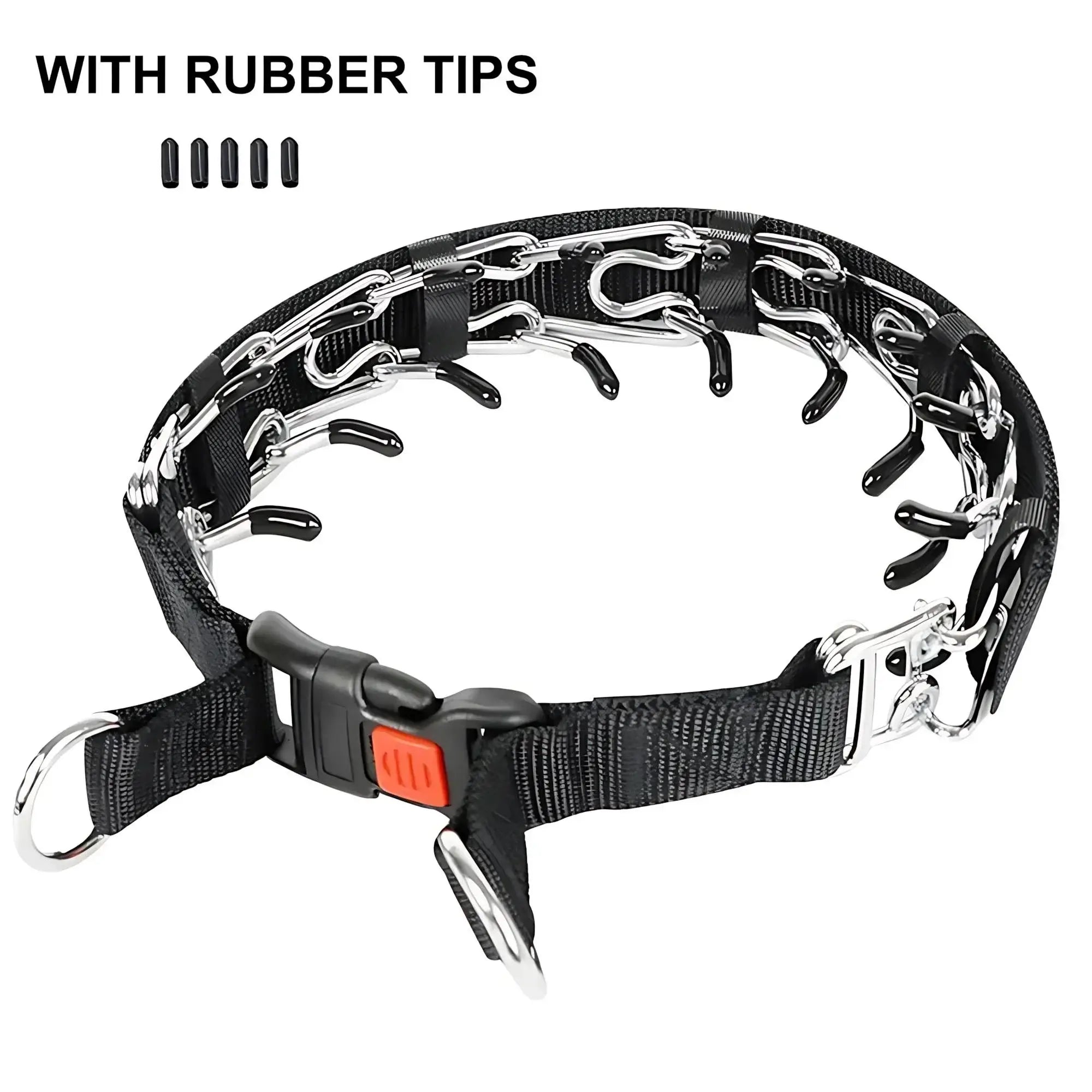 Collier de dressage à pointes pour chien - WITH RUBBER TIPS / S