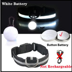 Collier lumineux LED pour animaux de compagnie - Black Button Battery / S Neck 34-41 CM