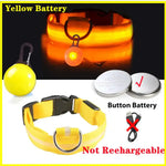 Collier lumineux LED pour animaux de compagnie - Yellow ButtonBattery / S Neck 34-41 CM