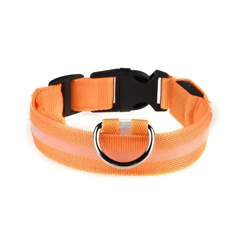 Dog Collar LED Light Electronic Night Safety Anti-Lost Nylon Adjustable Luminous Glowing Collar For Dogs Cats Pet