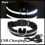 LED Glowing Dog Collar Adjustable Flashing Rechargea Luminous Collar Night Anti-Lost Dog Light HarnessFor Small Dog Pet