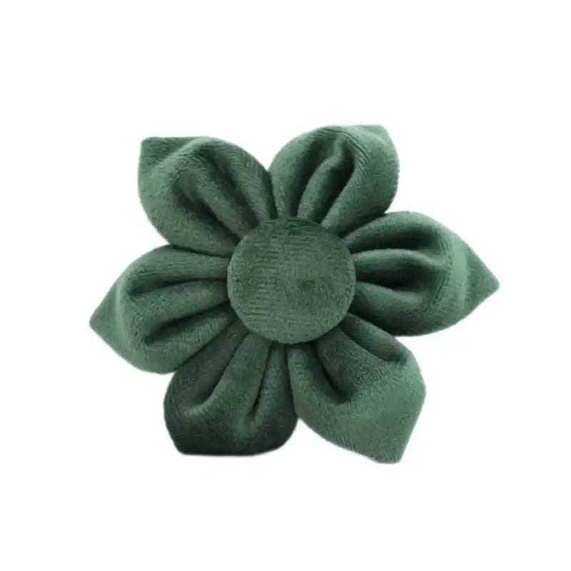 Collier pour chien en velours personnalisé - flower / XL