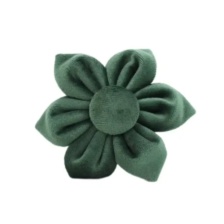 Collier pour chien en velours personnalisé - flower / XL
