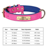 Collier pour chien gravé sur mesure - Rose / XS（old）