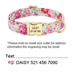 Collier pour chien personnalisé à fleurs