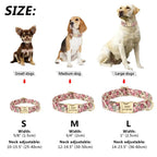 Collier pour chien personnalisé à fleurs