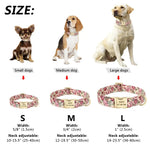 Collier pour chien personnalisé à fleurs