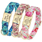 Collier pour chien personnalisé à fleurs