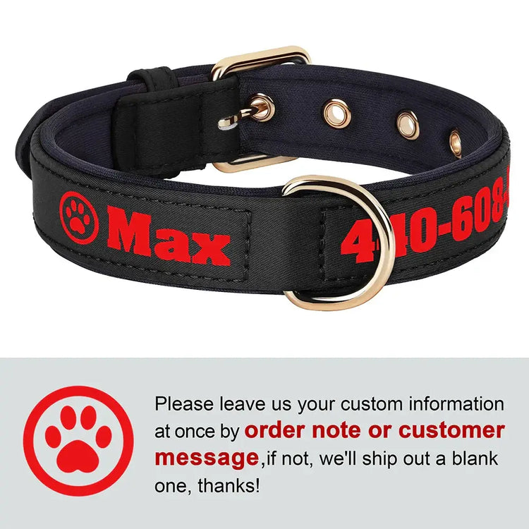 Collier pour chien personnalisé - Black-Paw / L 33-43cm