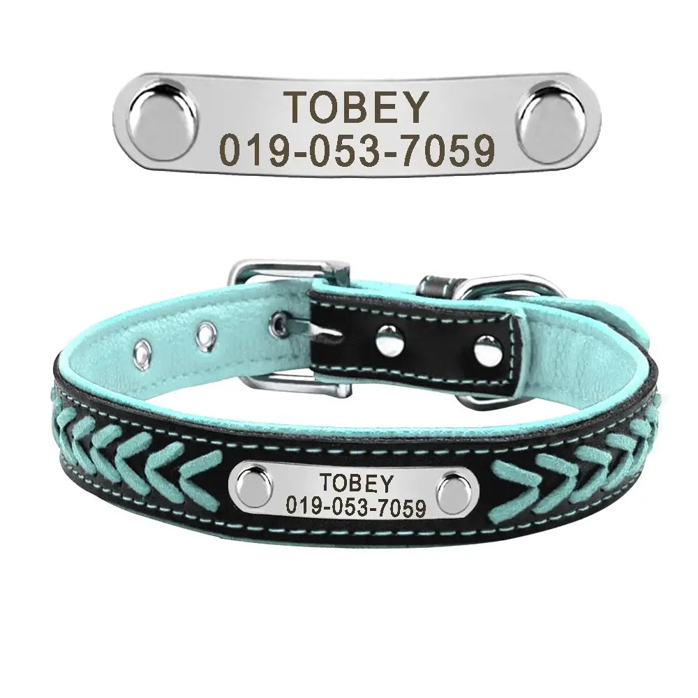 Collier pour chien personnalisé - Blue / XS