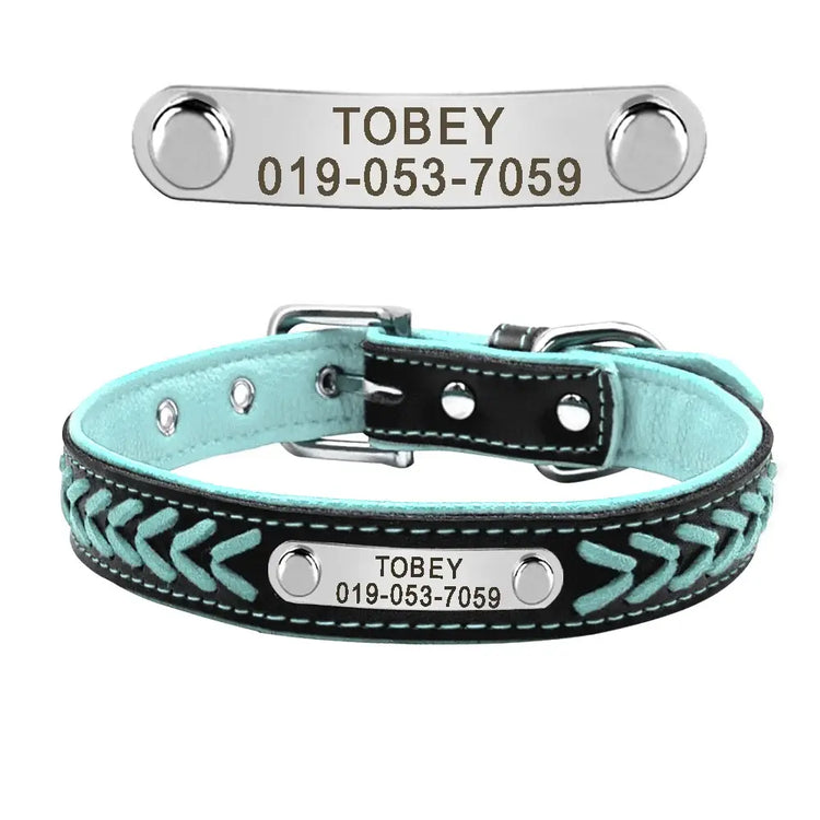 Collier pour chien personnalisé - Blue / XS