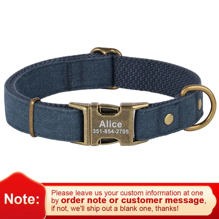 Collier pour chien personnalisé - DBLUE / M