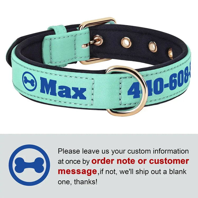 Collier pour chien personnalisé - Green-Bone / S 24-32cm