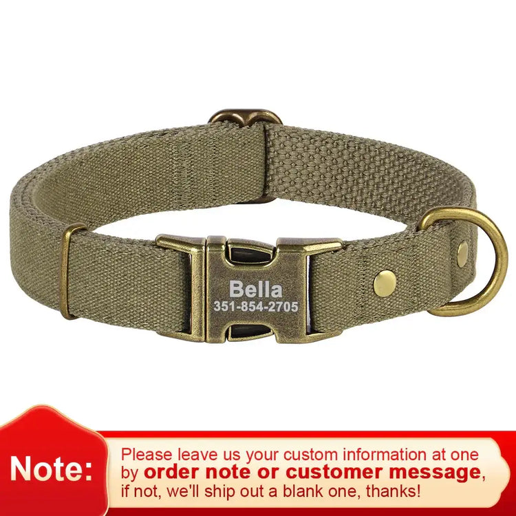 Collier pour chien personnalisé - green / L