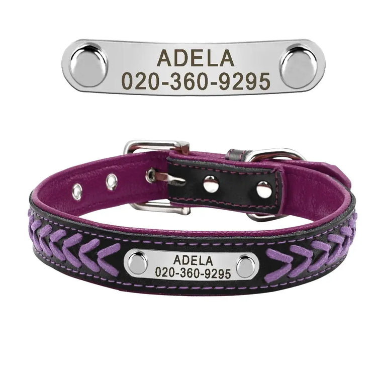 Collier pour chien personnalisé - PURPLE / XS