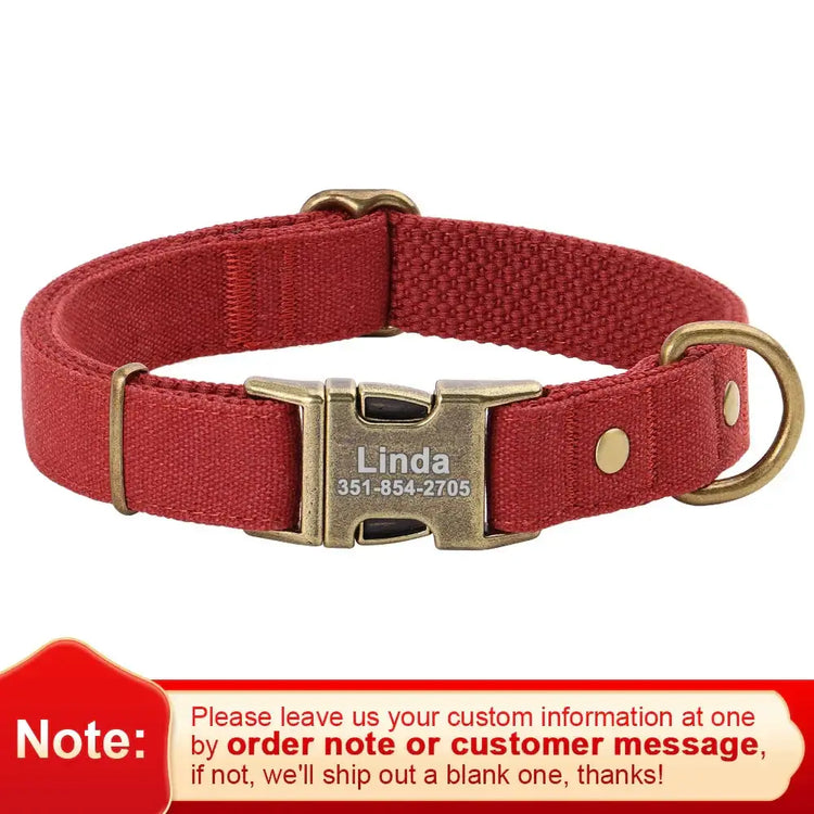 Collier pour chien personnalisé - Red / M