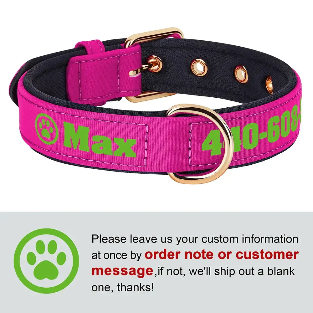 Collier pour chien personnalisé - Rose-Paw / S 24-32cm