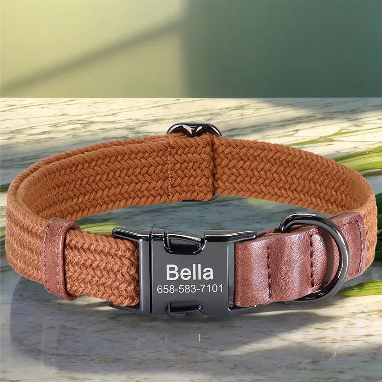 Colliers pour chiens en nylon - Brown / S