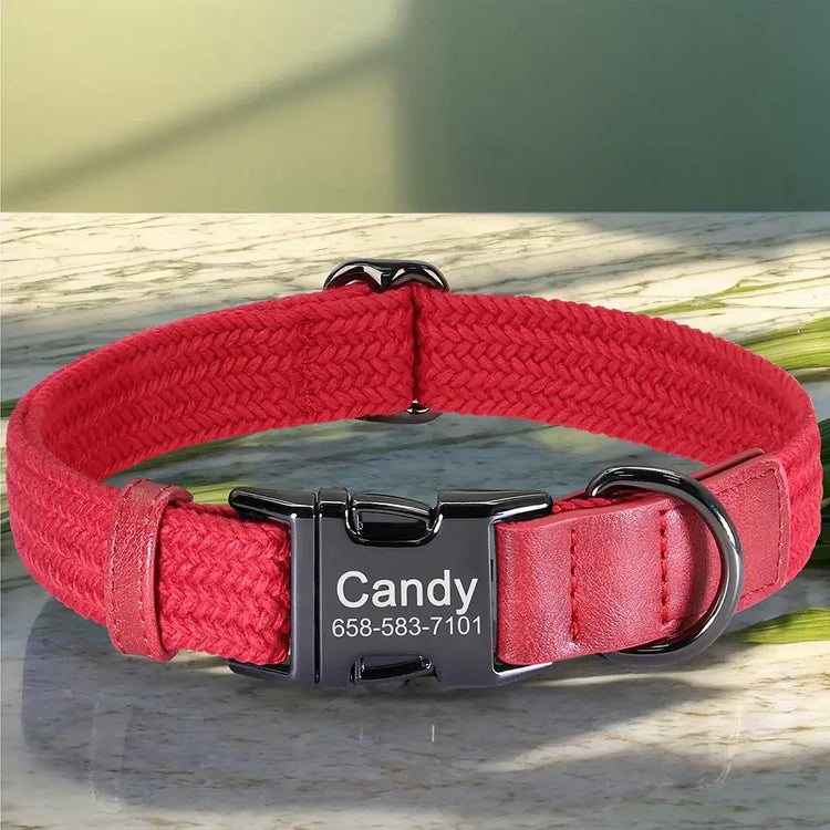 Colliers pour chiens en nylon - Red / L