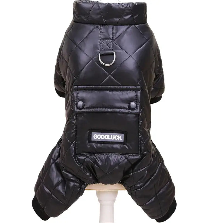 Combinaison chaude pour chien - Luck black / XXL