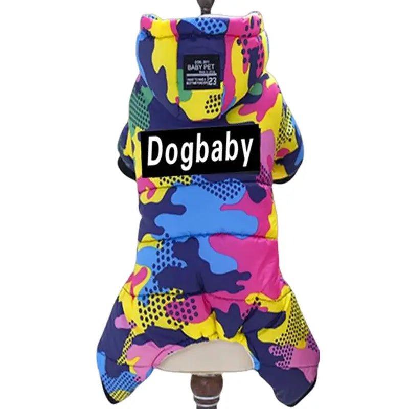 Combinaison chaude pour chien - print black / XXL