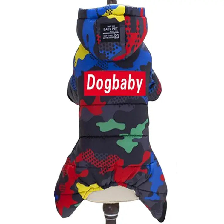 Combinaison chaude pour chien - print red / XXL