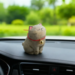 Cute Cat Animals Figurine Decorative Wooden Ornament Kitten Statue Calico Golden gradient cat Home Office Desk