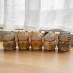 Cute Cat Animals Figurine Decorative Wooden Ornament Kitten Statue Calico Golden gradient cat Home Office Desk